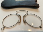     Antique Pinch  Pince Nez Reading Nose Glasses Spectacles Cork With Case