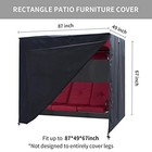 Outdoor Swing Cover 3 Triple Seater Hammock Cover 87l X 49w X 67h Inch Black