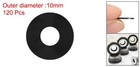 120pcs M4 Nylon Flat Washers 4mm Id 10mm Od 1mm Thick Black
