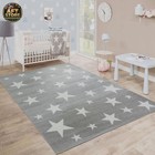 Lichtenstein Geometric Light Gray Baby   Kids Rug