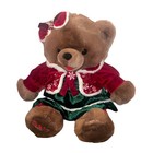 2007 Walmart Christmas Snowflake Teddy Bear Brown Girl 14   Dan Dee Holiday