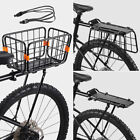 Rear Bike Rack With Basket Aluminum Alloy Adjustable Foldable Basket With Cord