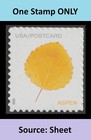 Us Vibrant Leaves Postcard Rate Single Set 5  from Sheet  Mnh 2025