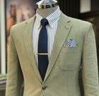 Green Linen Men s Blazer Notch Lapel Jacket Summer Slim Fit Leisure Tuxedos