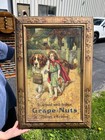 Vintage Grape-nuts Tin Advertising Sign Lithograph   Metal Frame   Circa 1912
