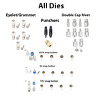 Hand Press Machine  Rivet Dies  Eyelets  Grommets Molds  Snap Dies  Prong Set