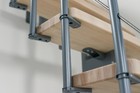 Indoor Space-saving Straight Winder Staircase Central Stringer Beech 12-step Kit