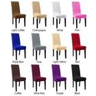 1 4 6pcs Solid Stretch Chair Cover Spandex Slipcover Seat Protector Party Decor
