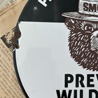 Vintage 1951 Smokey The Bear Wildfire Forest Fire 12 Inch Porcelain Enamel Sign