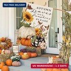 Fall Pumpkins House Flag 28 X 40 Inch Double Sided Autumn Harvest Thanksgiving H