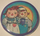 Raggedy Ann   Andy Metal Pin Button Pinback Vintage Graphics Licensed New Multi 