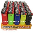 Choose Quantity-   random Colors    Classic Bic Cigarette  Lighters full Size