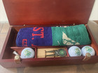 Vintage St  Andrews Old Course Scotland Boxed Set  Golf Balls  Towel  Divot Tool