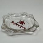 Vintage Original Budweiser King Of Beers Glass Ashtray 4 5  Antique