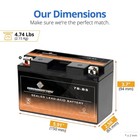 Yt7b-bs High Performance Agm Atv Battery For Yamaha Yfz450 04-13  Brp Ds450