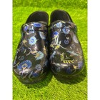 Dansko Women s Floral Clogs Size 37 Us 6 5 Black Blue Comfort Shoes Nurse