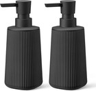 Black 2 Pack Hand Soap Dispensers Set With No Rust Pump For Bathroom And Kitc   
