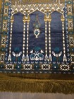 Saudi Arabia Prayer Rug Tapestry 48 X 25 Turquoise Blue Bronze Mosque Islamic