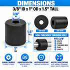 3 8  Id X 1  Od X 1-1 2  Epdm Rubber Spacer Vibration Isolator Equipment Mount