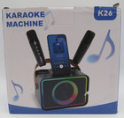Karaoke Machine Portable Bluetooth Speaker W 2 Wireless Microphone Black New