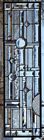 Stained Glass Abstract  Transom Window Hanging  36 1 2 X 11 1 4 Incl  Hooks