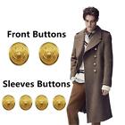 14pcs Gold Blazer Buttons For Suits Blazers Sport Coats 20mm 15mm Metal Shank   
