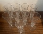 Lot Of 9 Antique 19th C French Hand Blown Crystal Champagne Flutes Glasses  6 5 