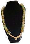 Extra Large Ghana Krobo Green Gulticolor Glass African Trade Beads Ghana