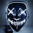 Halloween Led Glow Mask 3 Mode El Wire Costume Clubbing Rave Cosplay Party Purge