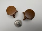 Lot Of 2 Dollhouse Miniature Solid Wood Stools 1 12 New And Nice 
