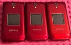 3 Unlocked Alcatel Jitterbug One-touch  4043s  Phone  Red  Each Sold Separately