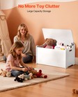 Vevor Kids Storage Bench Wood Toy Box Chest With Backrest 23 5 X 14 5 X 21 46 In