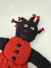 Vtg Primitive Folk Art Americana Crocheted Girl Handmade Doll 1930s