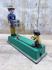 Vintage Cast Iron Monkey And Mechanical Coin Bank - Antique Penny - Works