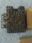 Max Factor Compact Golden Weave W powder Puff   Mirror Full Case Mathc Lipstick 
