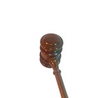 Classic Wooden Judges Gavel   Sound Block Style Hammer - Solid Wood Design -   
