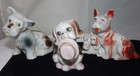 Vintage 7 Japan China Dog Cat Figurines Lot