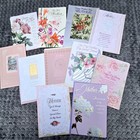 Bulk Lot 75 Fancy Greeting Cards Floral Birds Shabby Layered Embellished Glitter