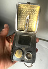 Vtg Art Nouveau Antique German Silver Coin Holder Dance Purse Compact Vanity