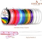 12 Rolls 0 8mm Elastic Stretchy String Cord For Bracelet Jewelry Making With    