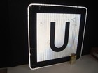 Retired Vintage Never Installed U Highway Road Street Sign Aluminum Reflective