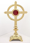 High Polished Brass Monstrance Reliquary For Catholic Church Or Home 13 75 In