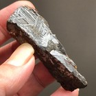 Natural Aletai Iron Meteorite 46 3 Grams Cut Slase Etched Perfect Fusion Crust