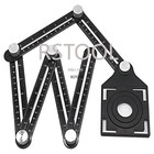 Multi Template 6-sided Angle Measuring Ruler Folding Rulers Tool With Tile Posit