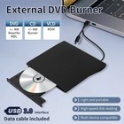 Slim External Cd Dvd Rw Drive Usb 3 0 Writer Burner Player Black For Laptop Pc