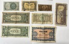 25 Cent Fractional Currency  Lot Of Foreign And United States Currency