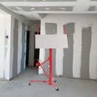 11 Ft  Red Drywall Panel Hoist Jack Caster Construction Lockable Tool