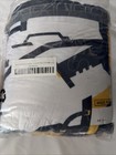 Twin Size Comforter Set W  2 Pillowcases  Construction Truck Tractor  White Grey