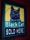 Black Cat Cigarettes Tobacco Shop Store Retro Advertising Lighted Sign