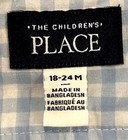 The Children s Place Toddler Checkered Button-up Shirt -toddler Size-18-24m Nwt